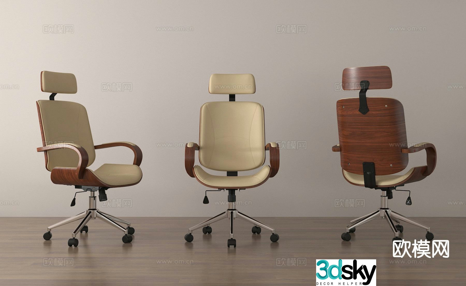 Office chair work chair employee chair 3d model