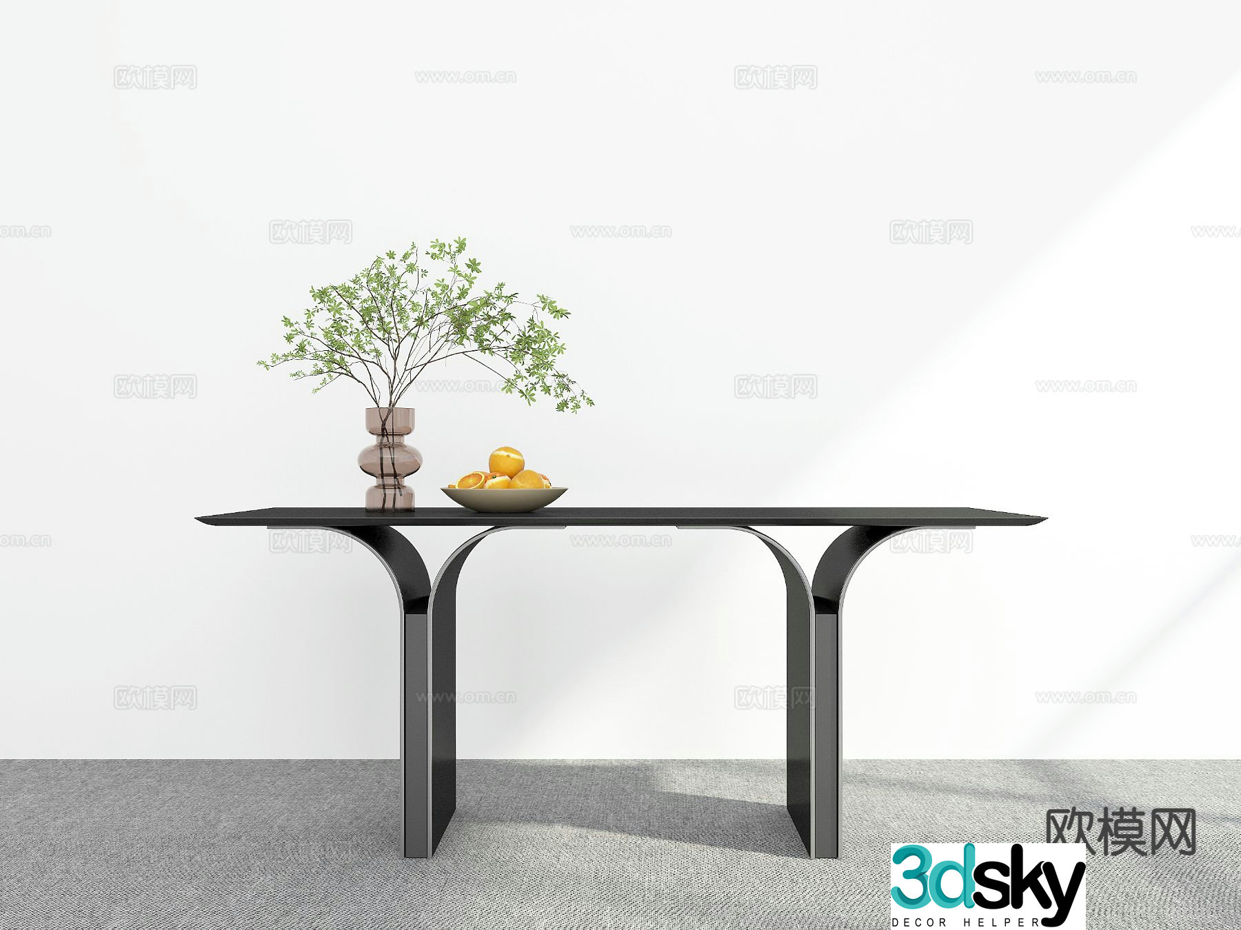 Modern dining table dining table 3d model