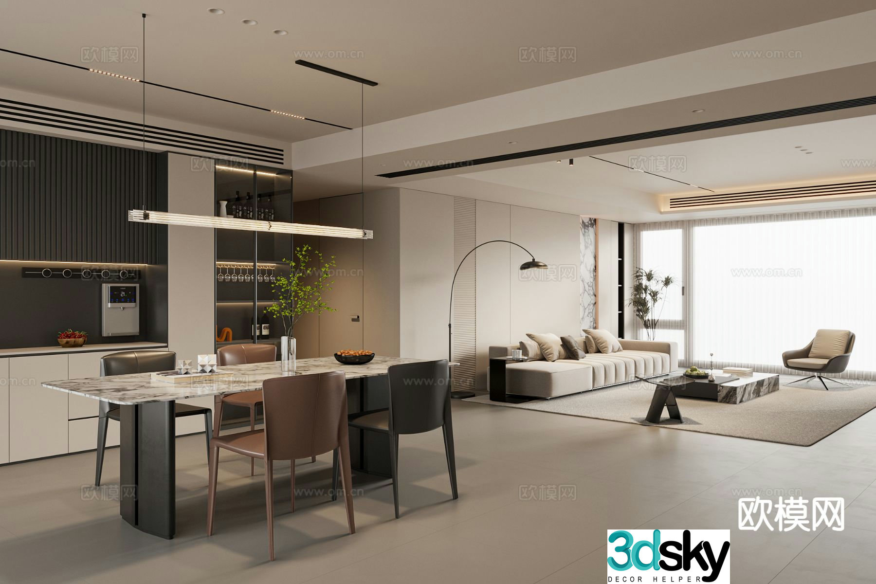 Italian restaurant 3d model