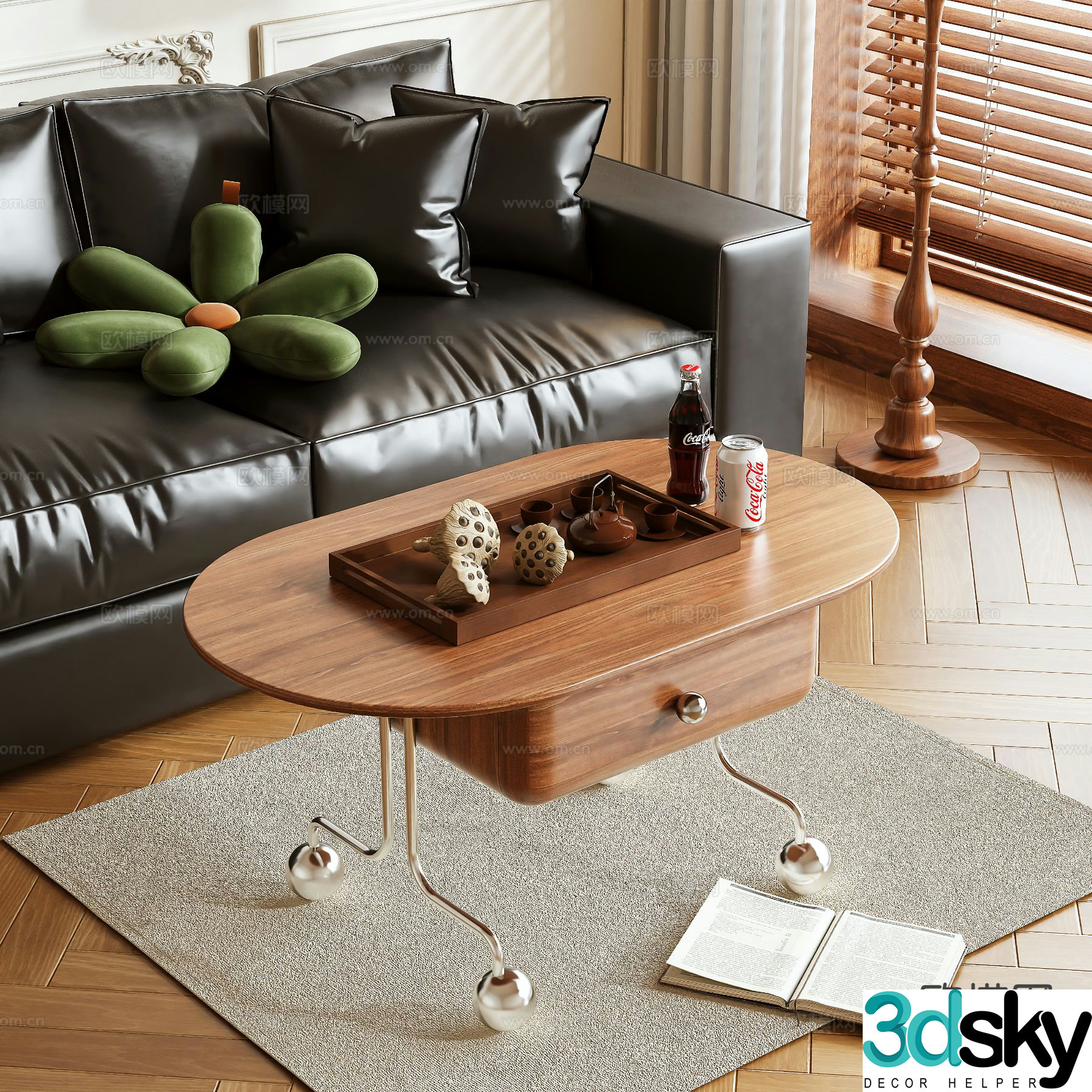Medieval style coffee table 3D model