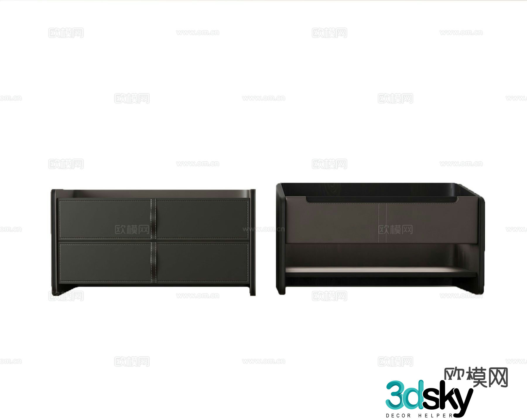 Modern bedside table 3d model