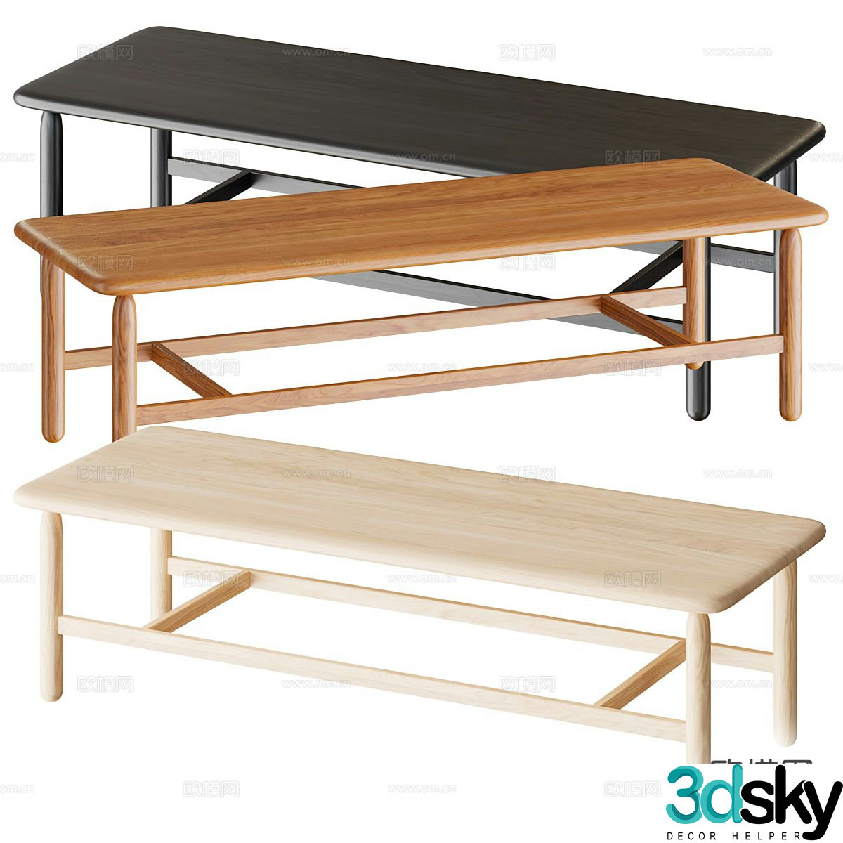 stool bench bench 3d model