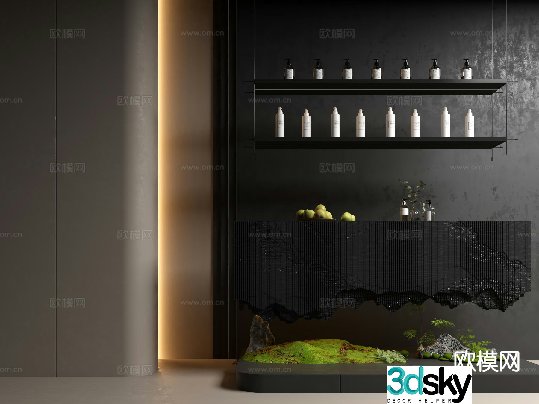 Suspended Cabinet Product Wall Cabinet Styling Cabinet 3D Model