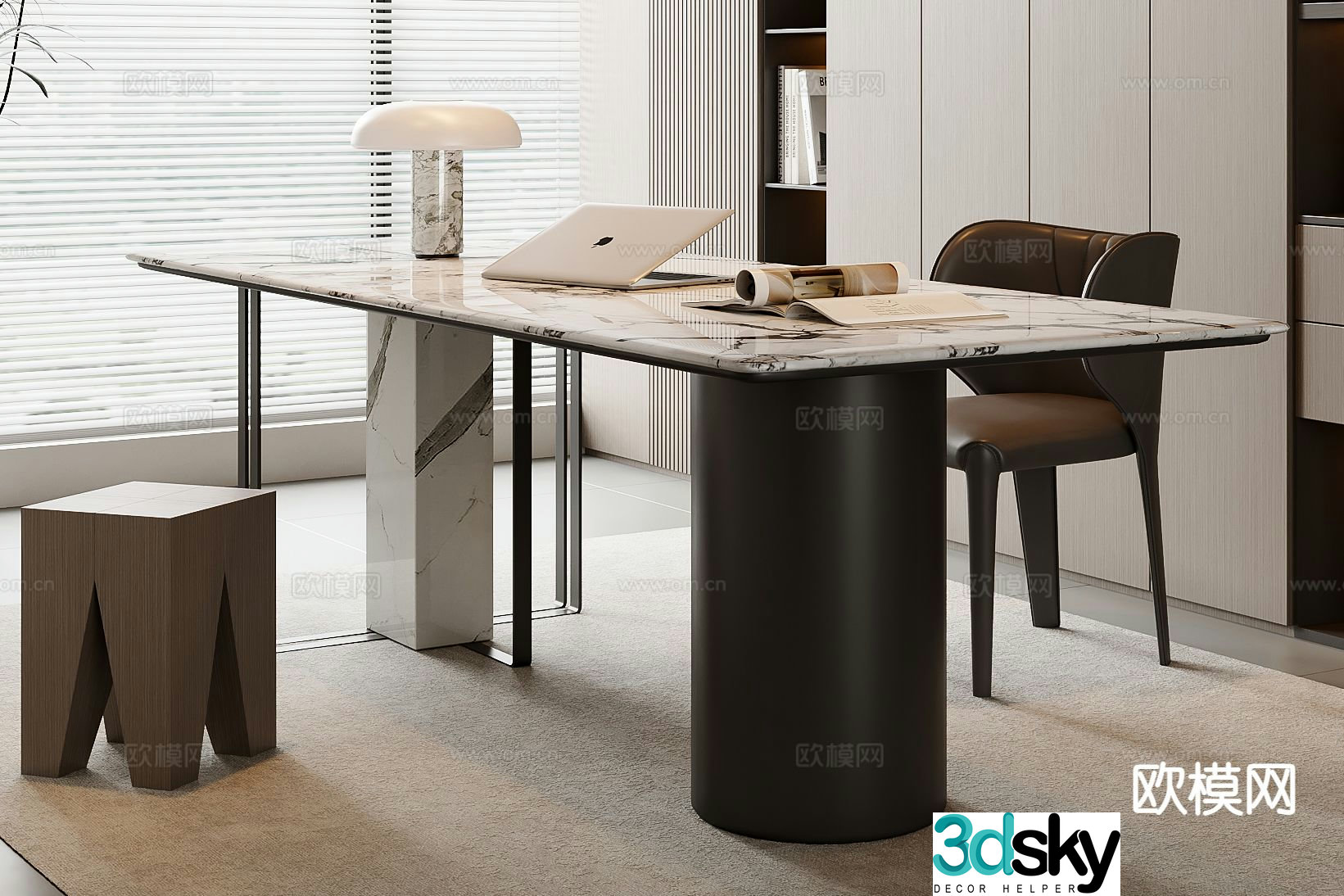 Modern desk chair 3d model