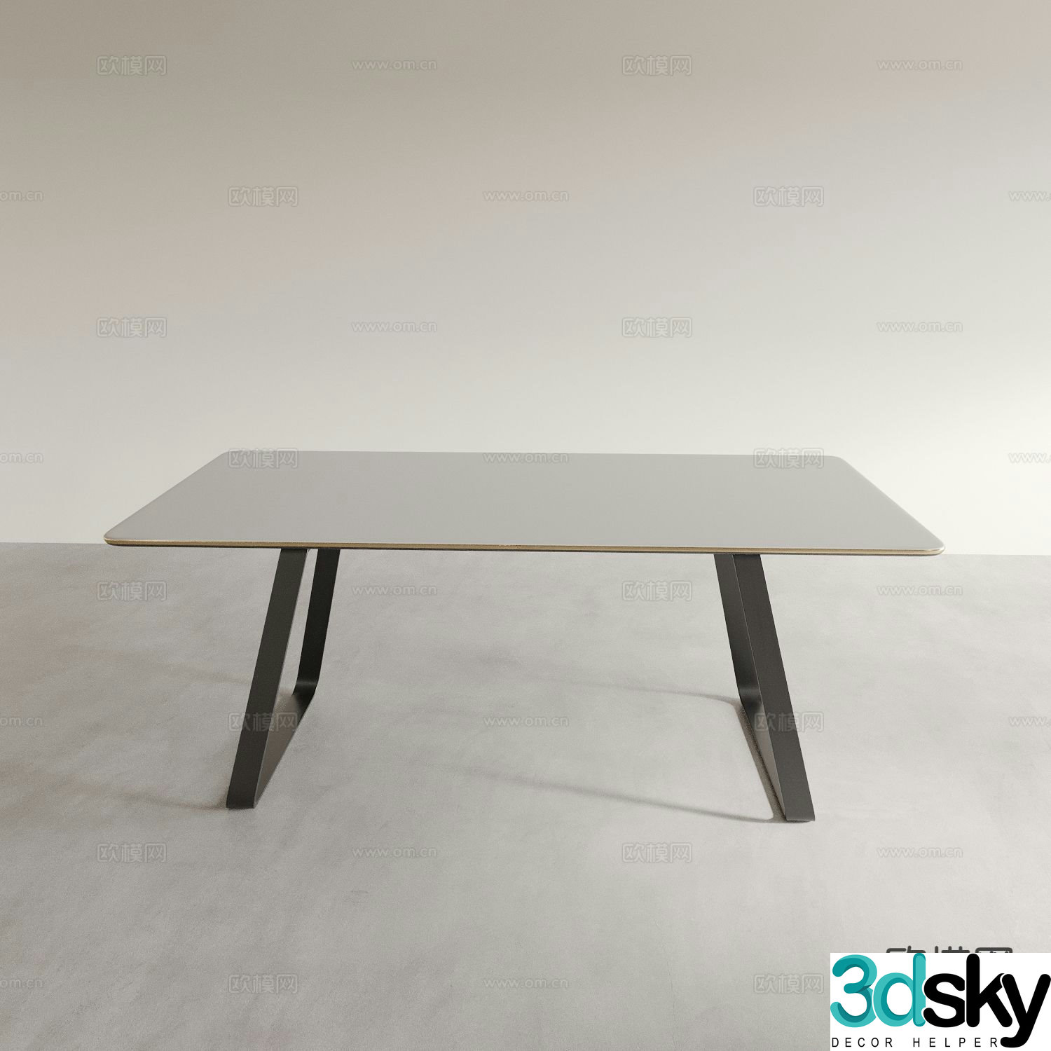 Modern dining table 3d model