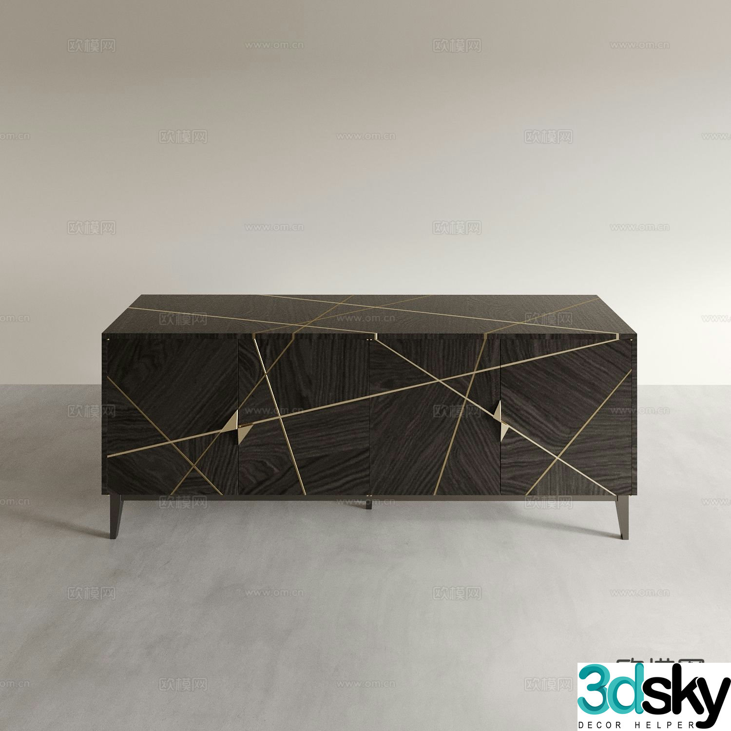 Modern entryway cabinet 3d model