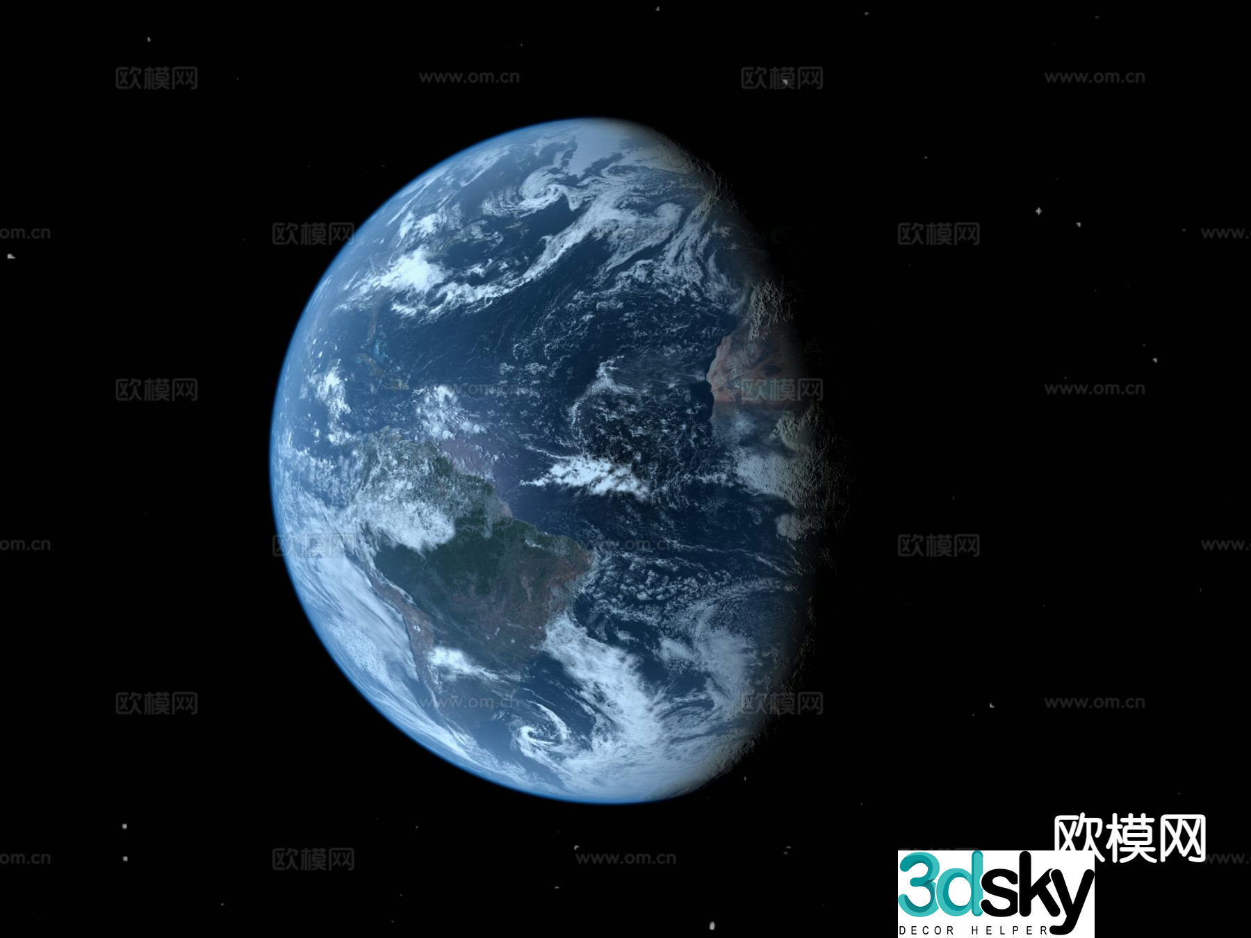 earth planet universe 3d model