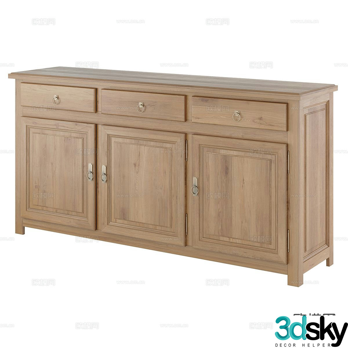 Nordic entryway cabinet 3d model