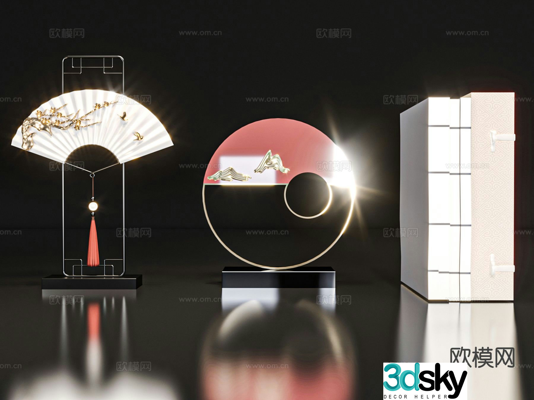 New Chinese style ornaments and crafts 3D model