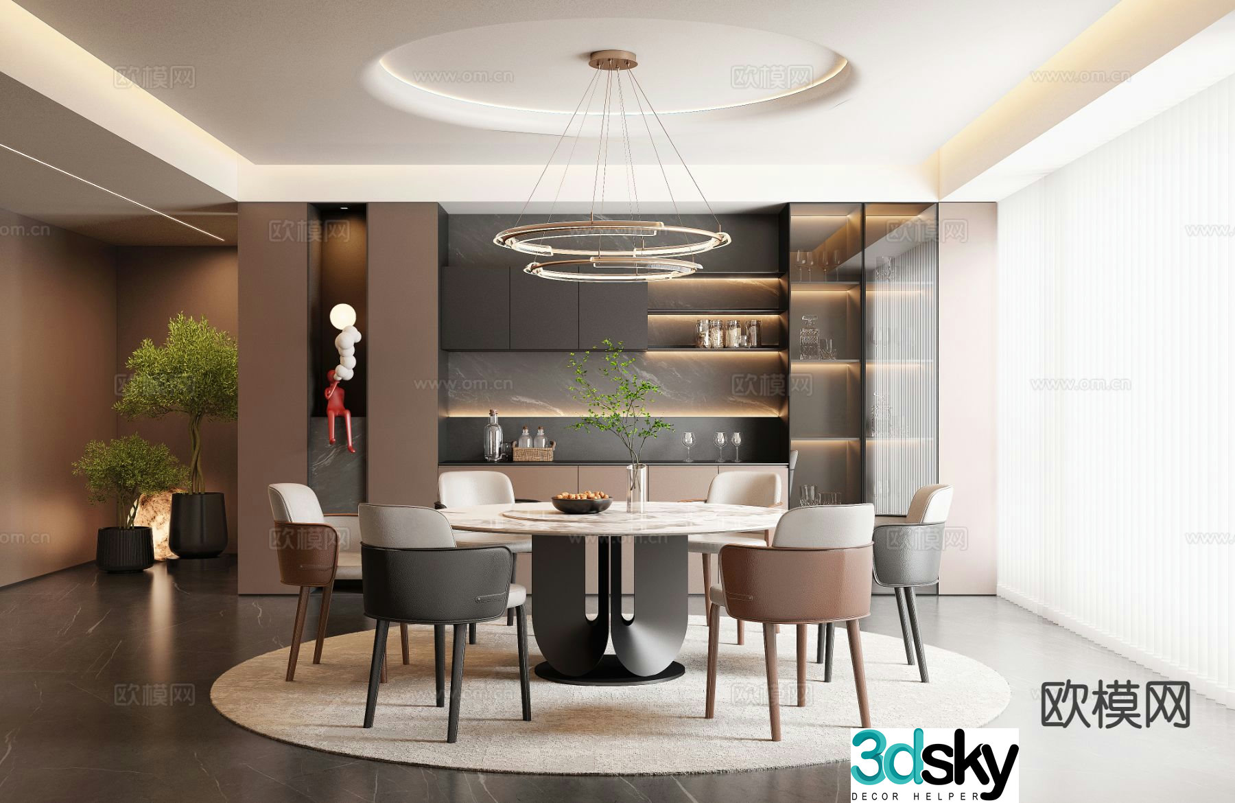 Italian restaurant 3d model