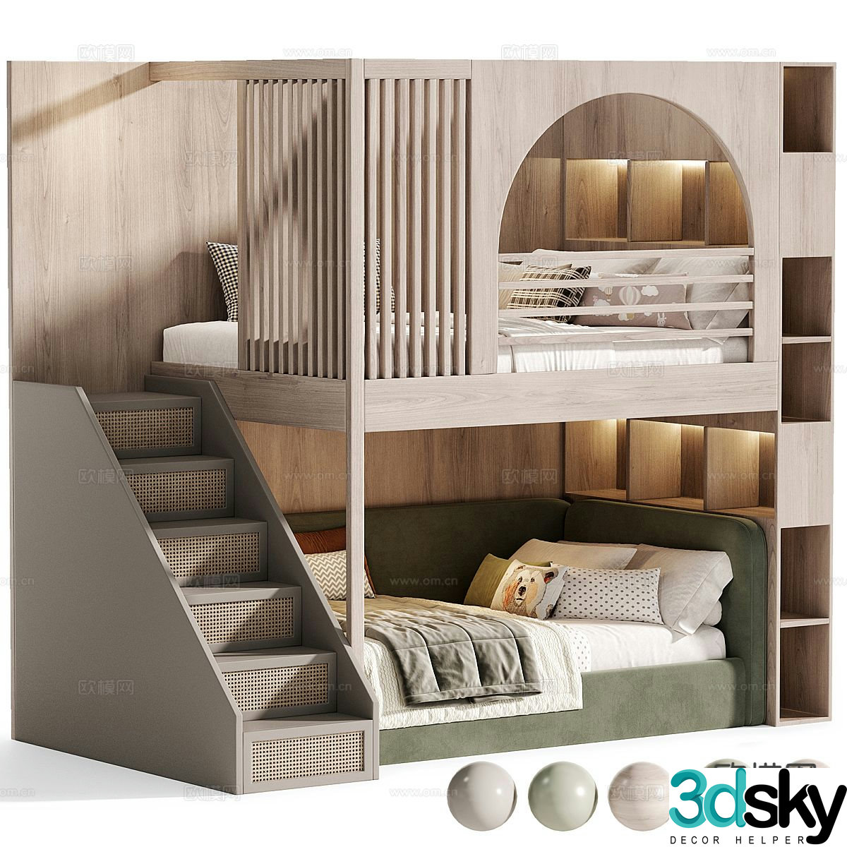 3d model of bunk bed