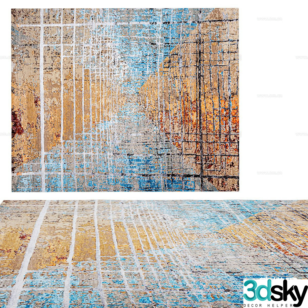 Modern minimalist carpet 3d model