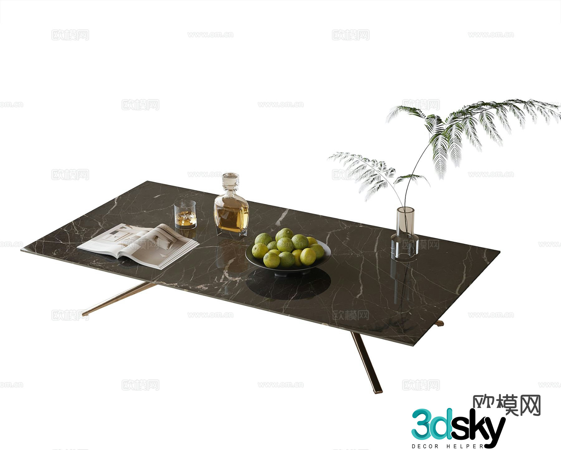 Modern coffee table 3d model