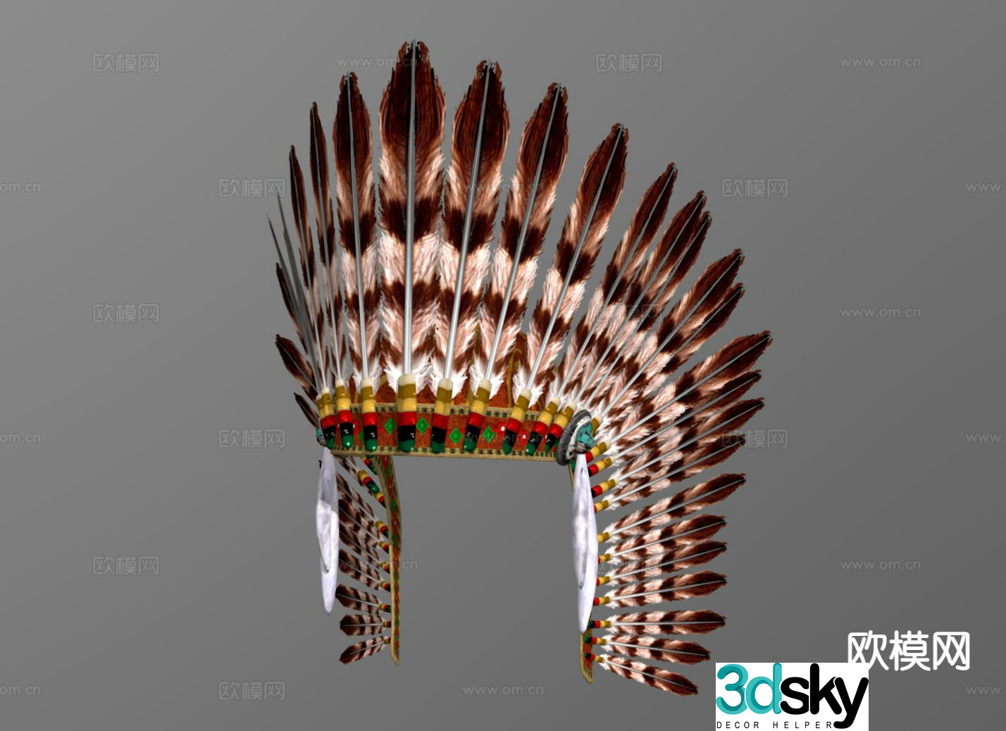 Indian headdress war hat 3d model