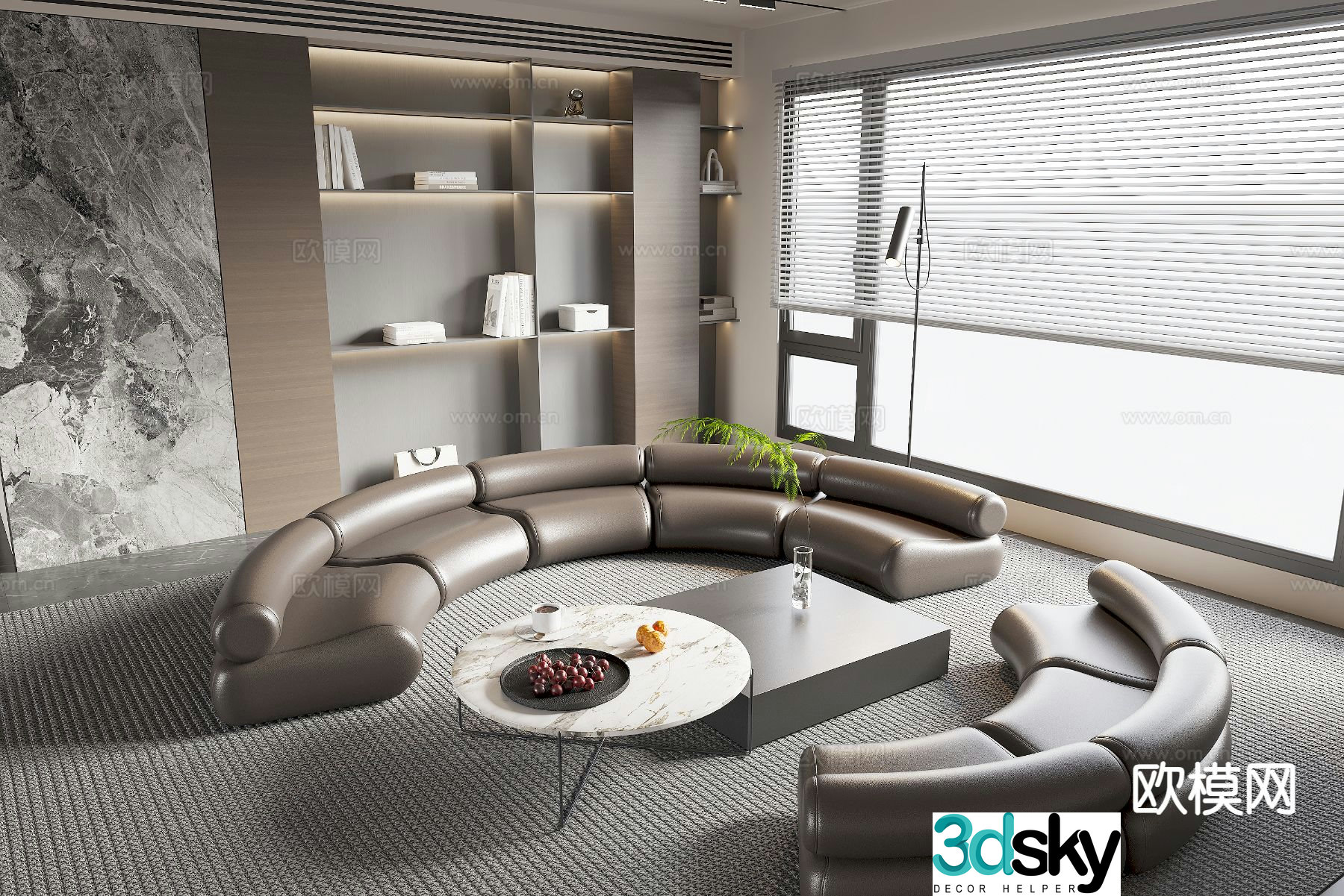 Modern sectional sofa 3d model