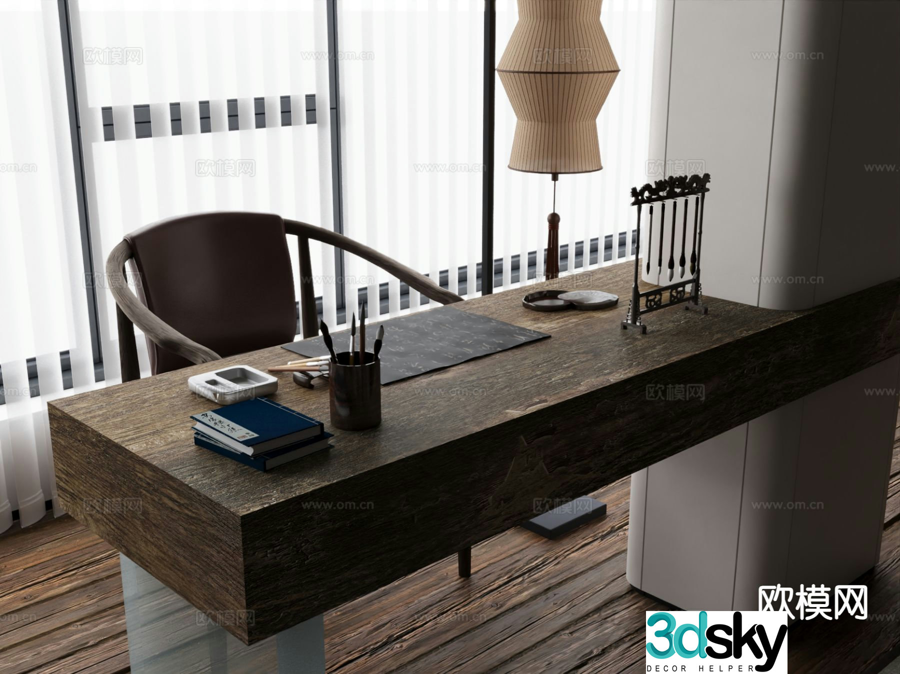 Medieval style desk 3d model