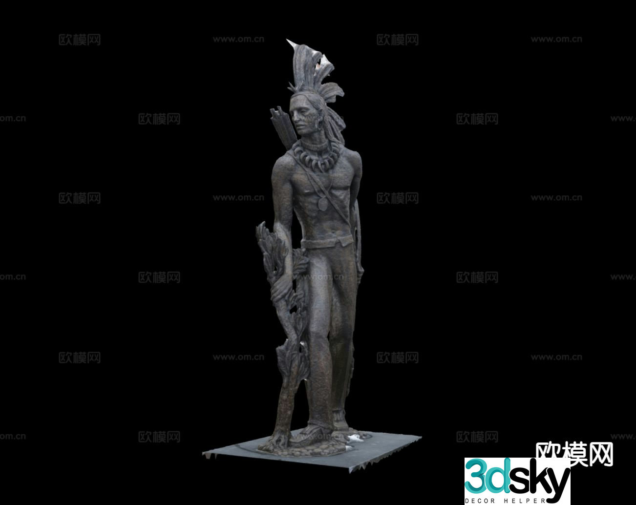 Indian native sculpture 3d model
