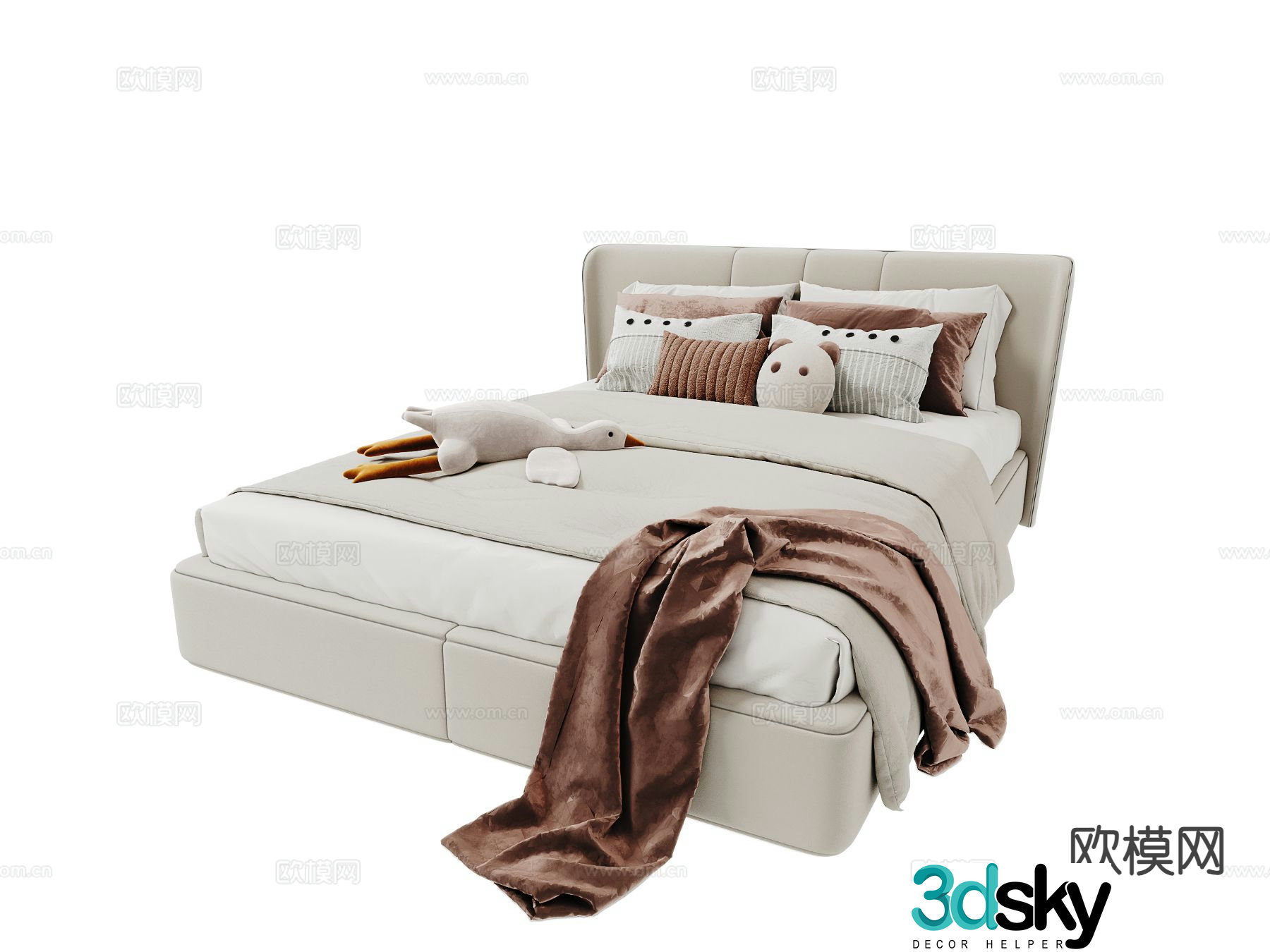 Modern girl bed children’s bed 3d model