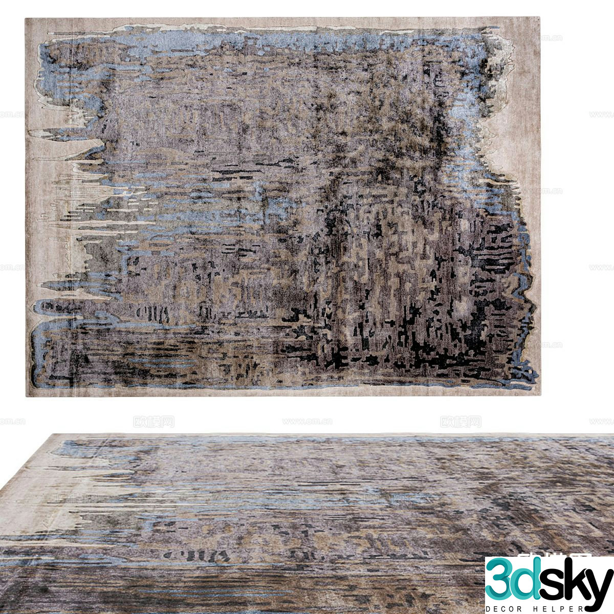 New Chinese style carpet 3d model