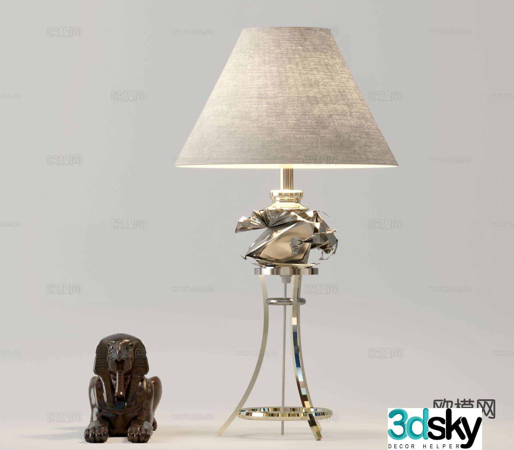 Light luxury desk lamp ornaments 3D model