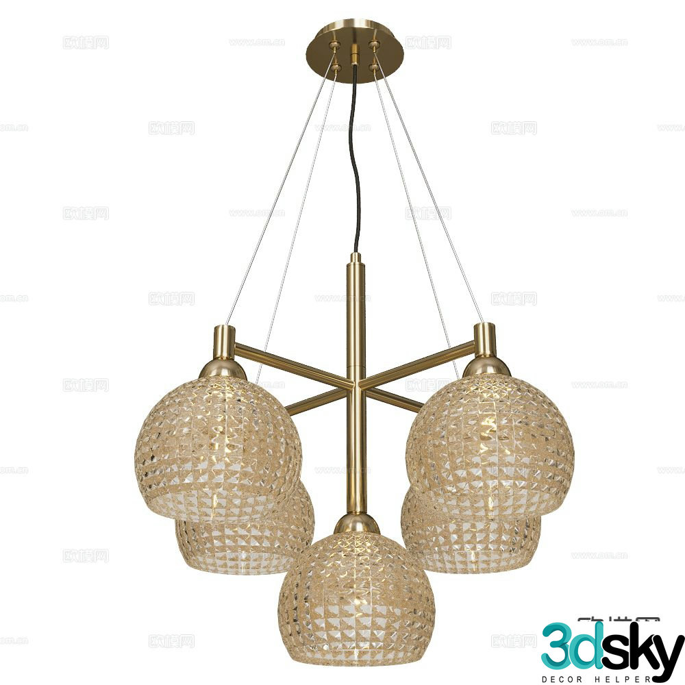 Stilfort glass chandelier 3d model