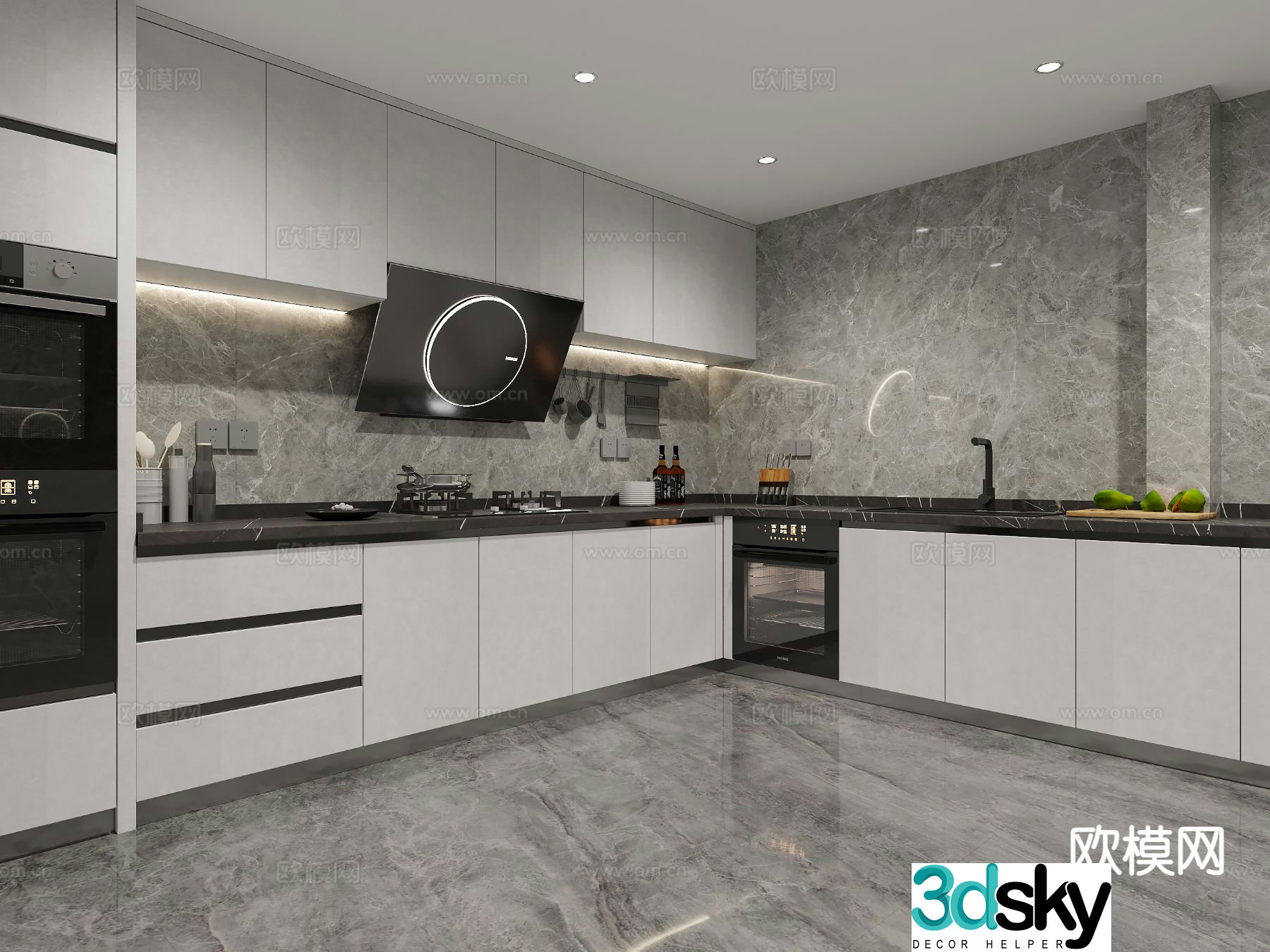 Modern kitchen 3d model