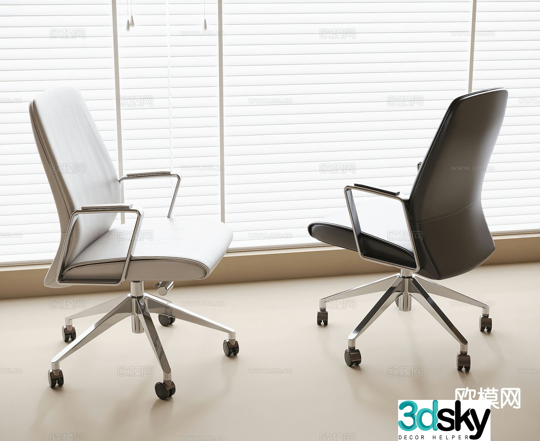 Office chair shift chair staff chair 3d model