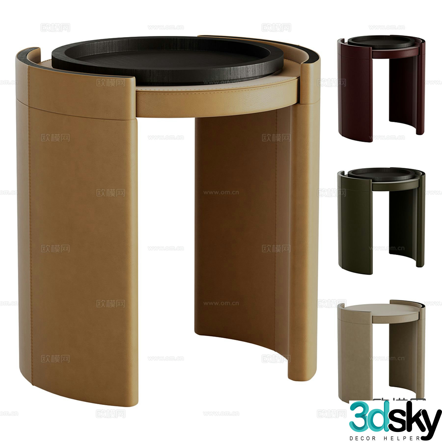 Modern bedside table 3d model
