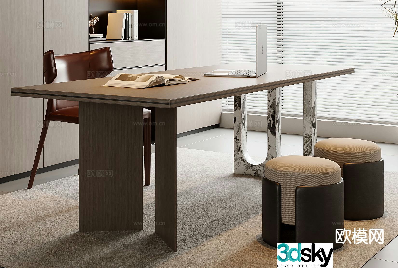 Modern desk chair 3d model
