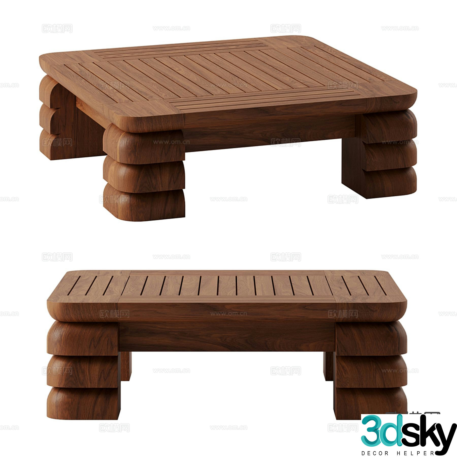 Medieval style coffee table 3D model