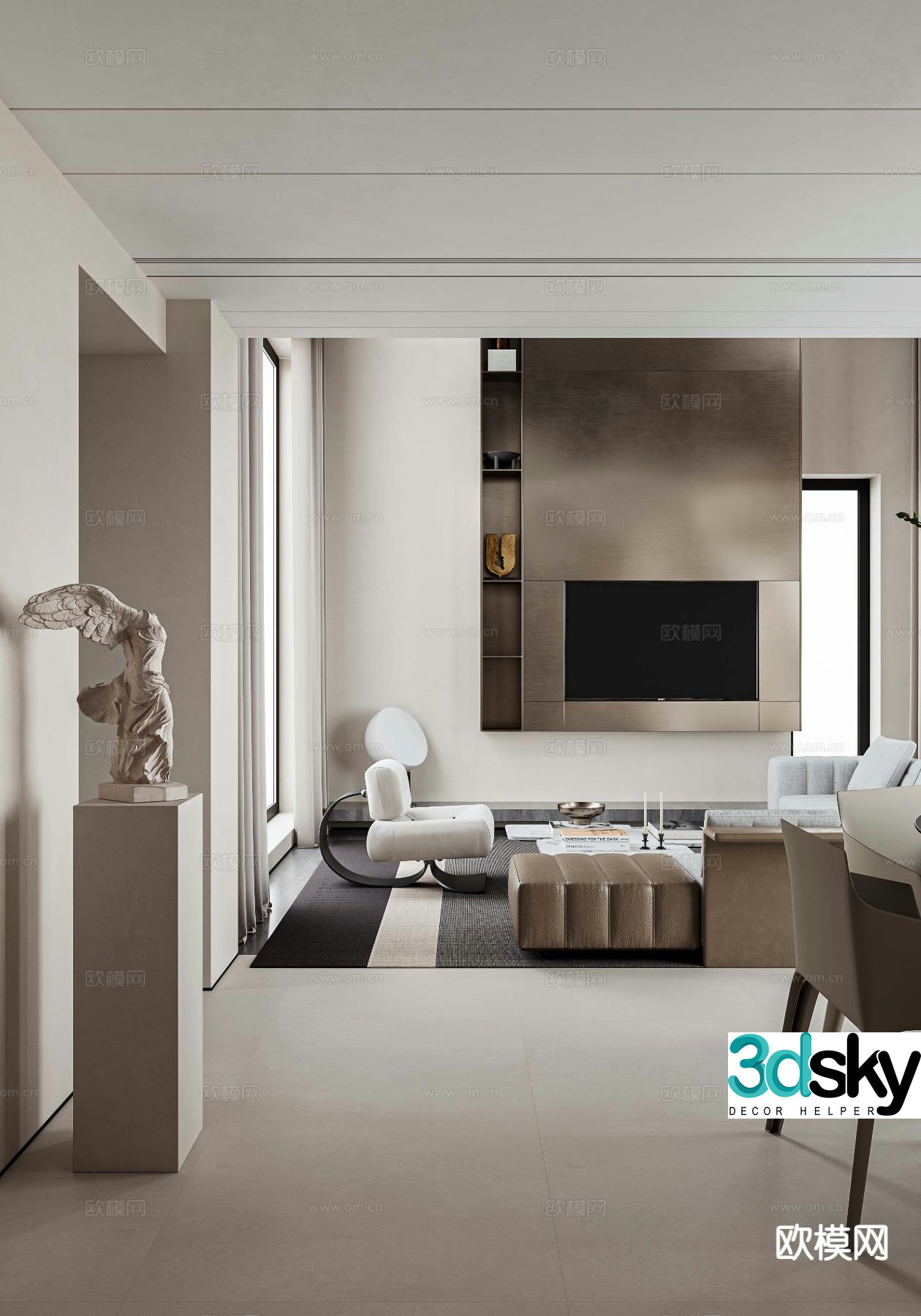 Modern living room 3d model