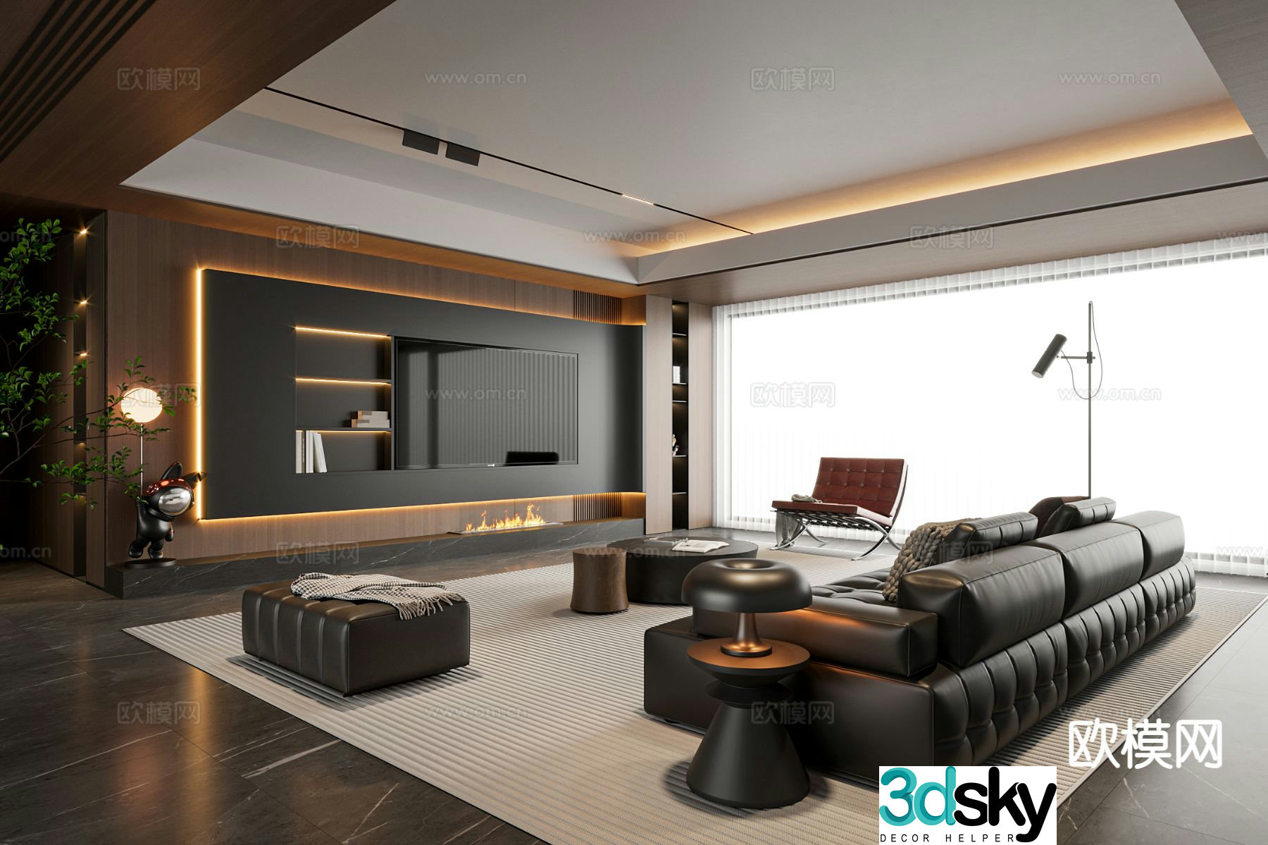Italian living room 3d model
