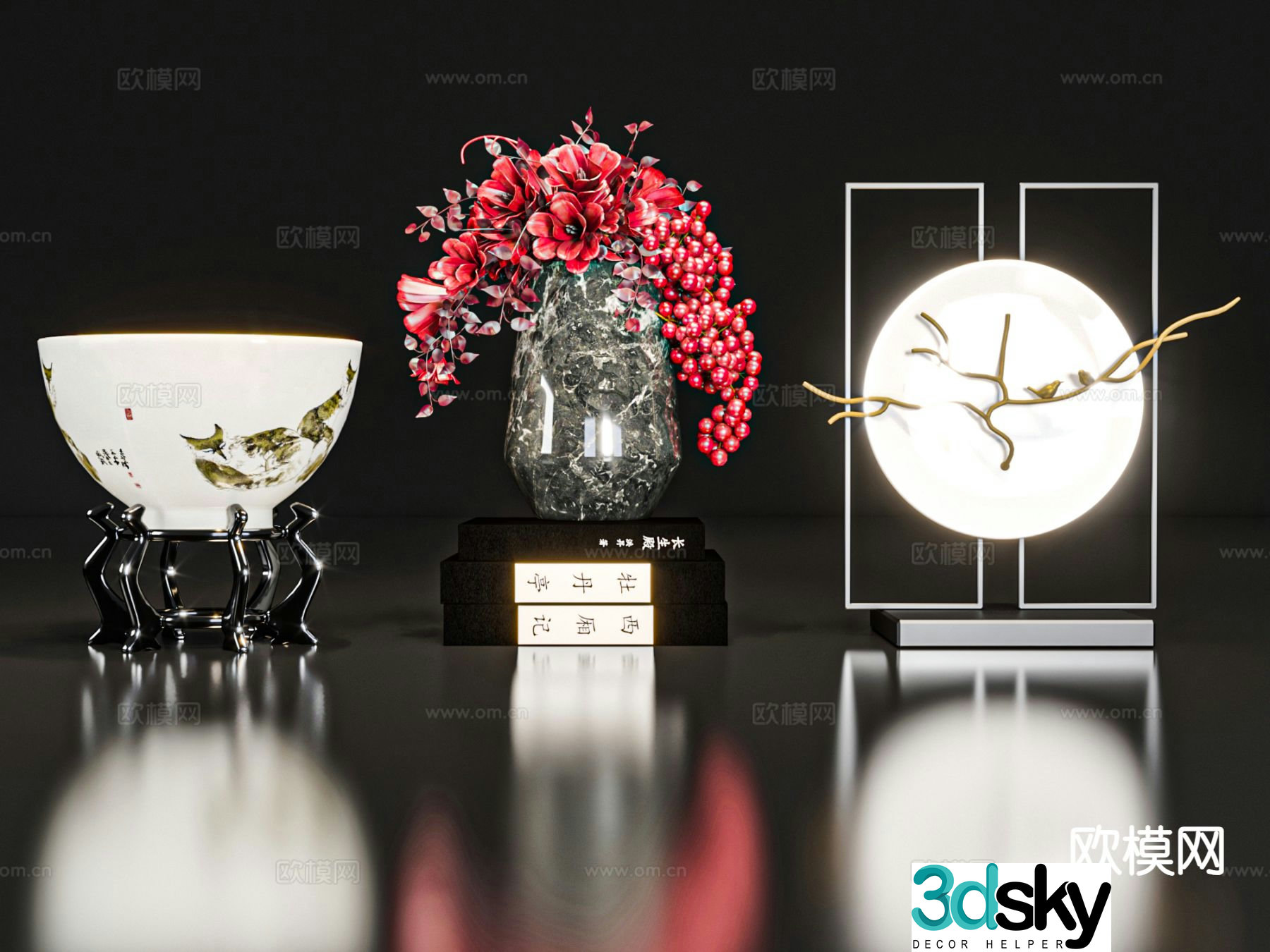 New Chinese style ornaments and crafts 3D model