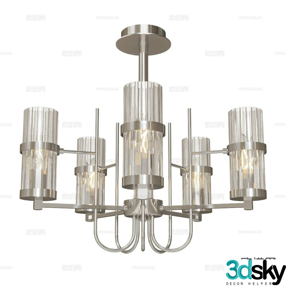 Stilfort glass chandelier multi-head chandelier 3d model
