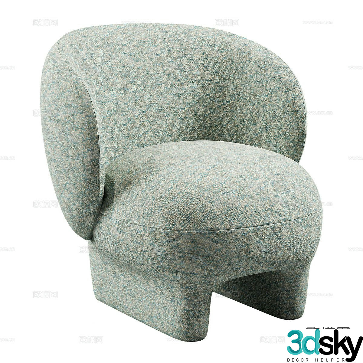 Modern single sofa 3d model