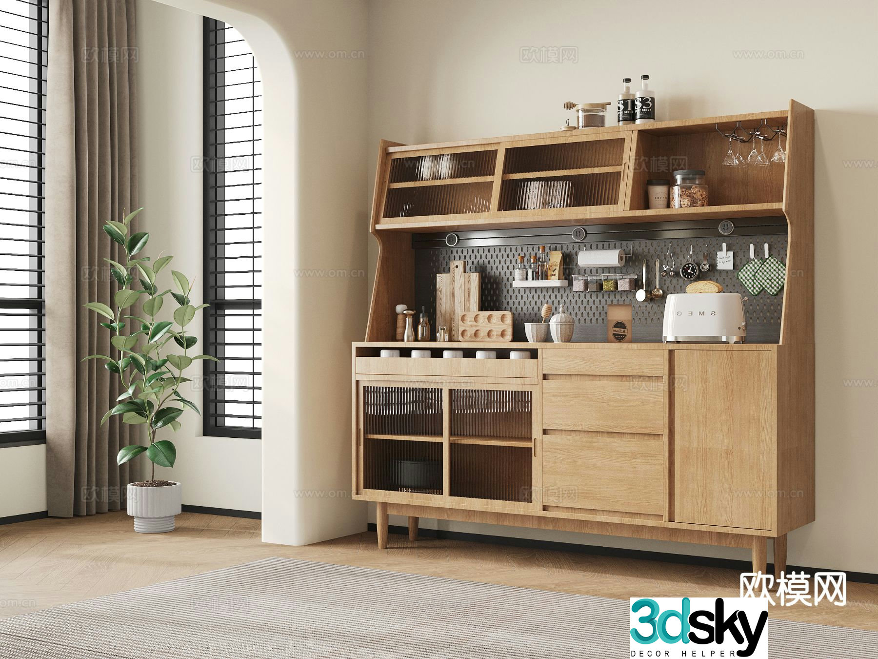 Wabi-sabi sideboard 3d model