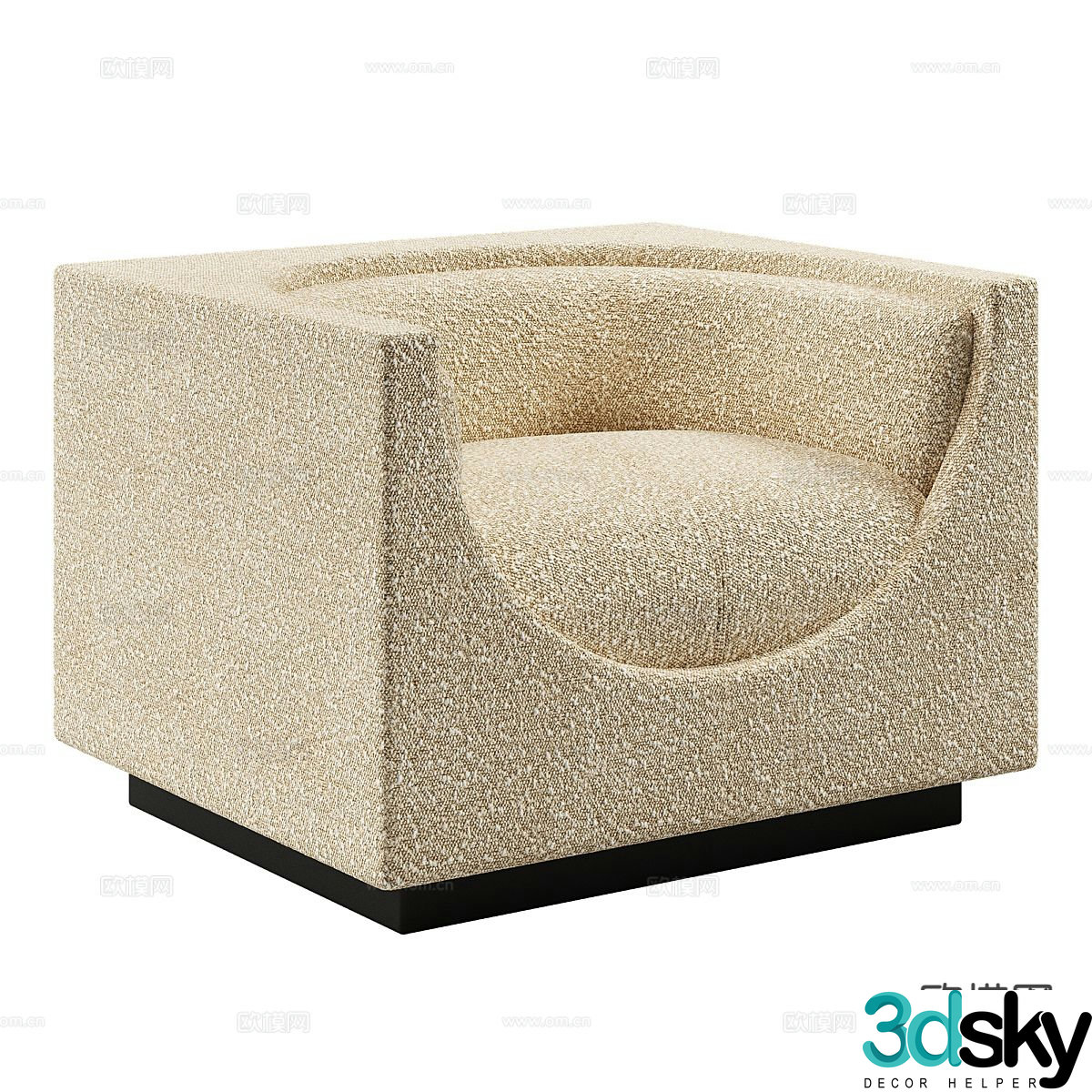 Modern single sofa 3d model