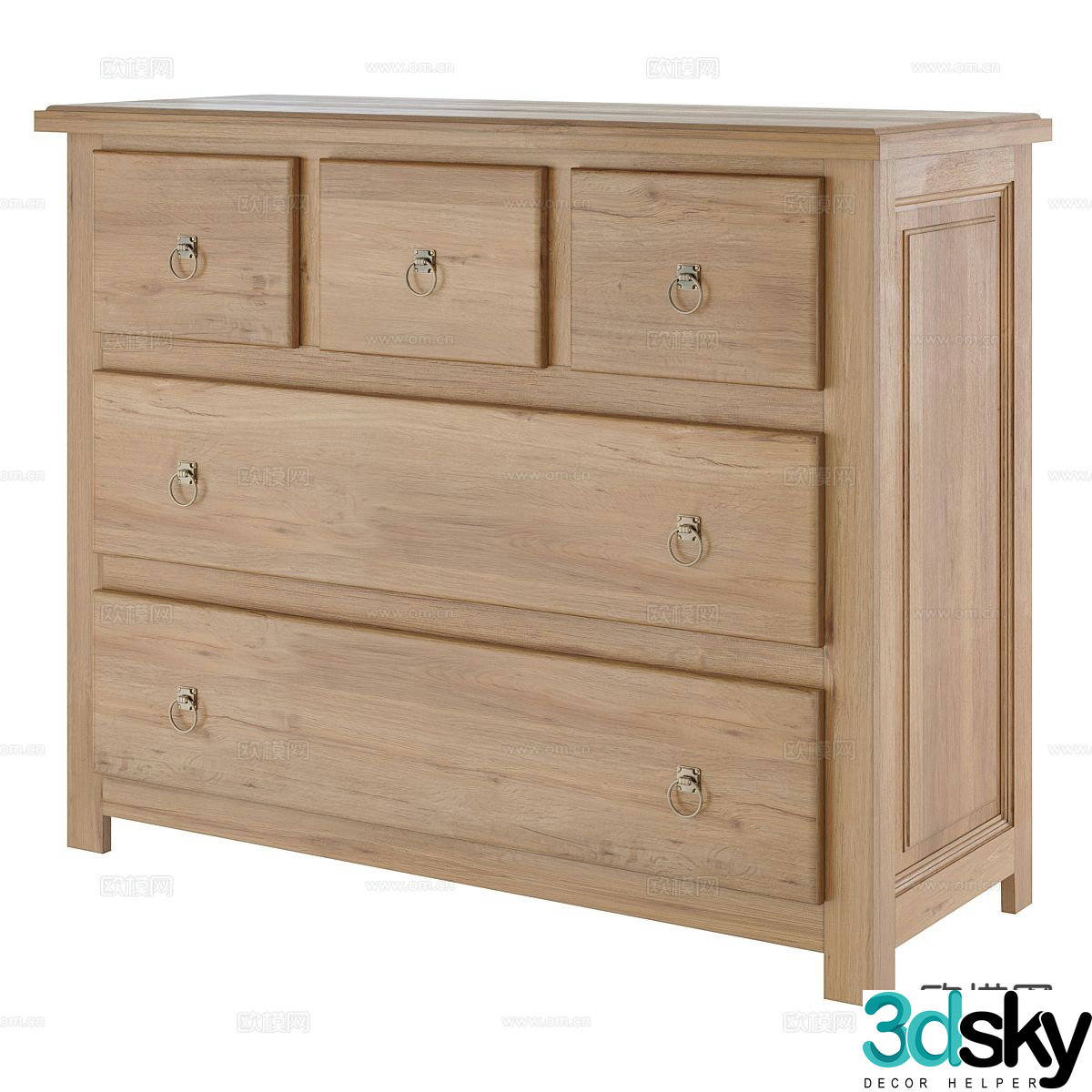 Nordic entryway cabinet 3d model