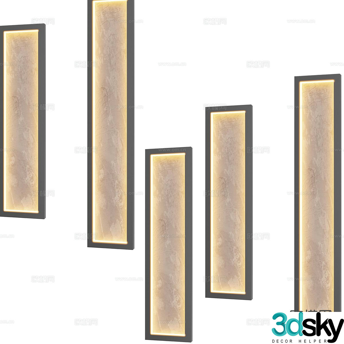Simple wall lamp 3d model
