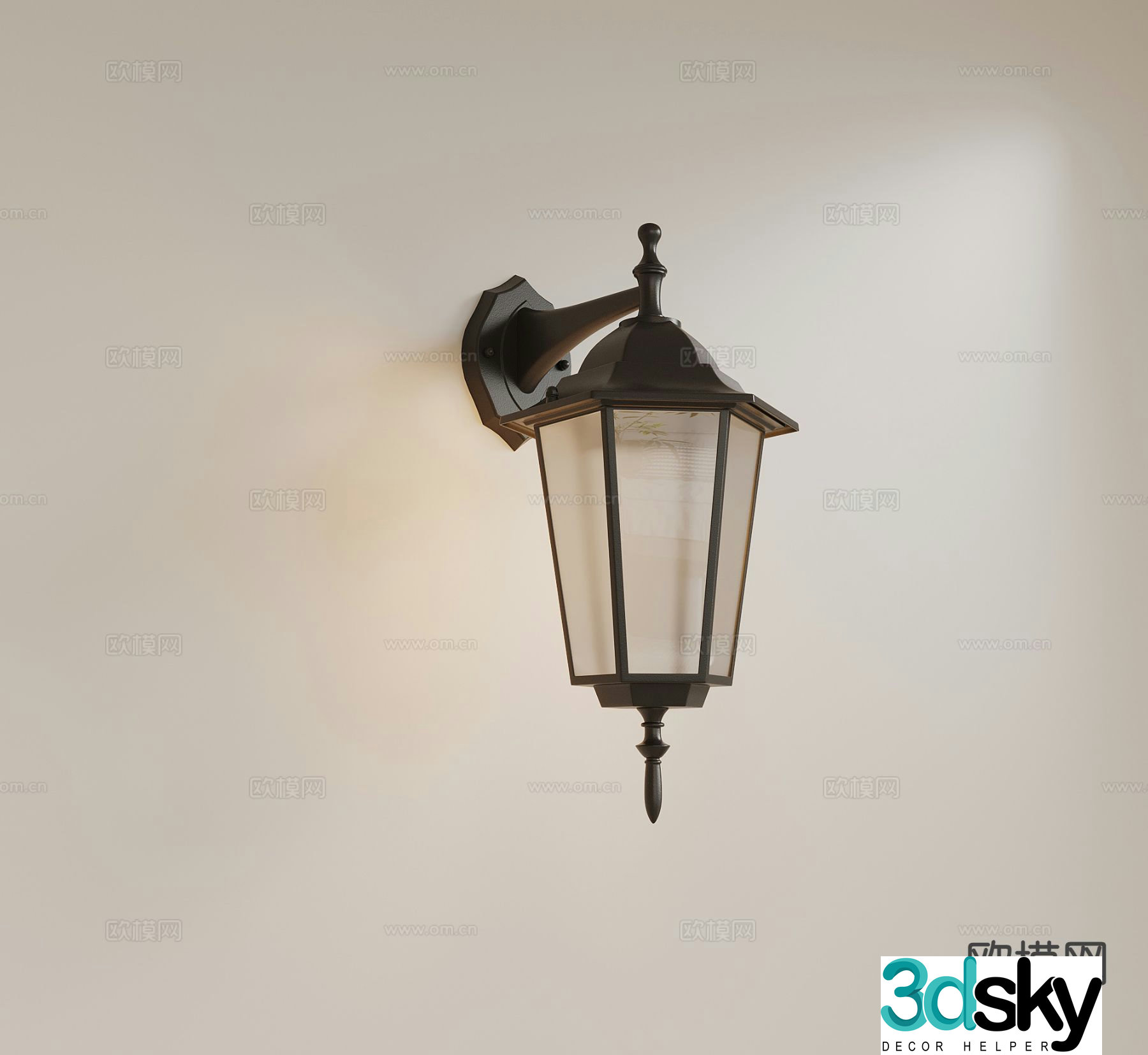 French wall lamp iron wall lamp outdoor wall lamp 3d model