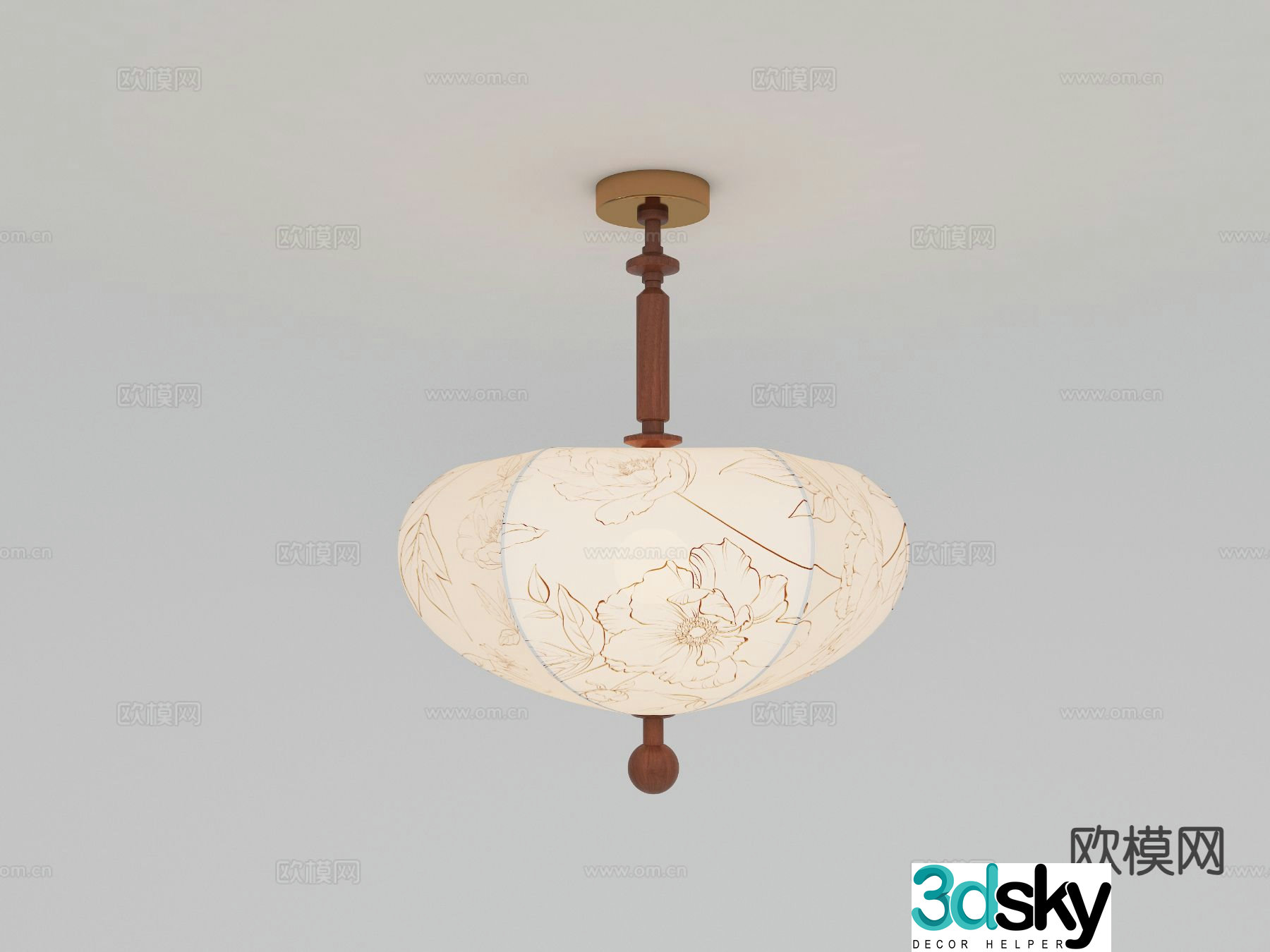 French retro chandelier 3d model
