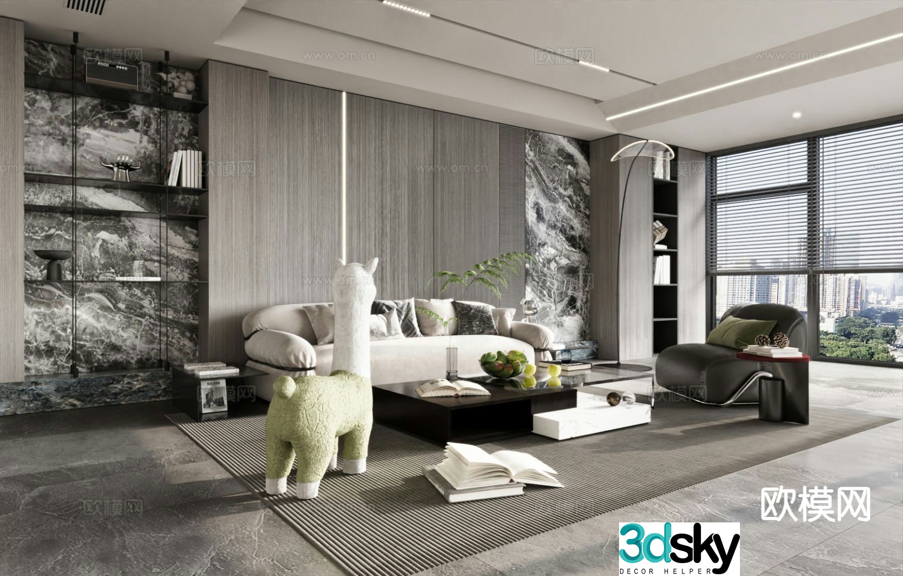 Modern living room 3d model
