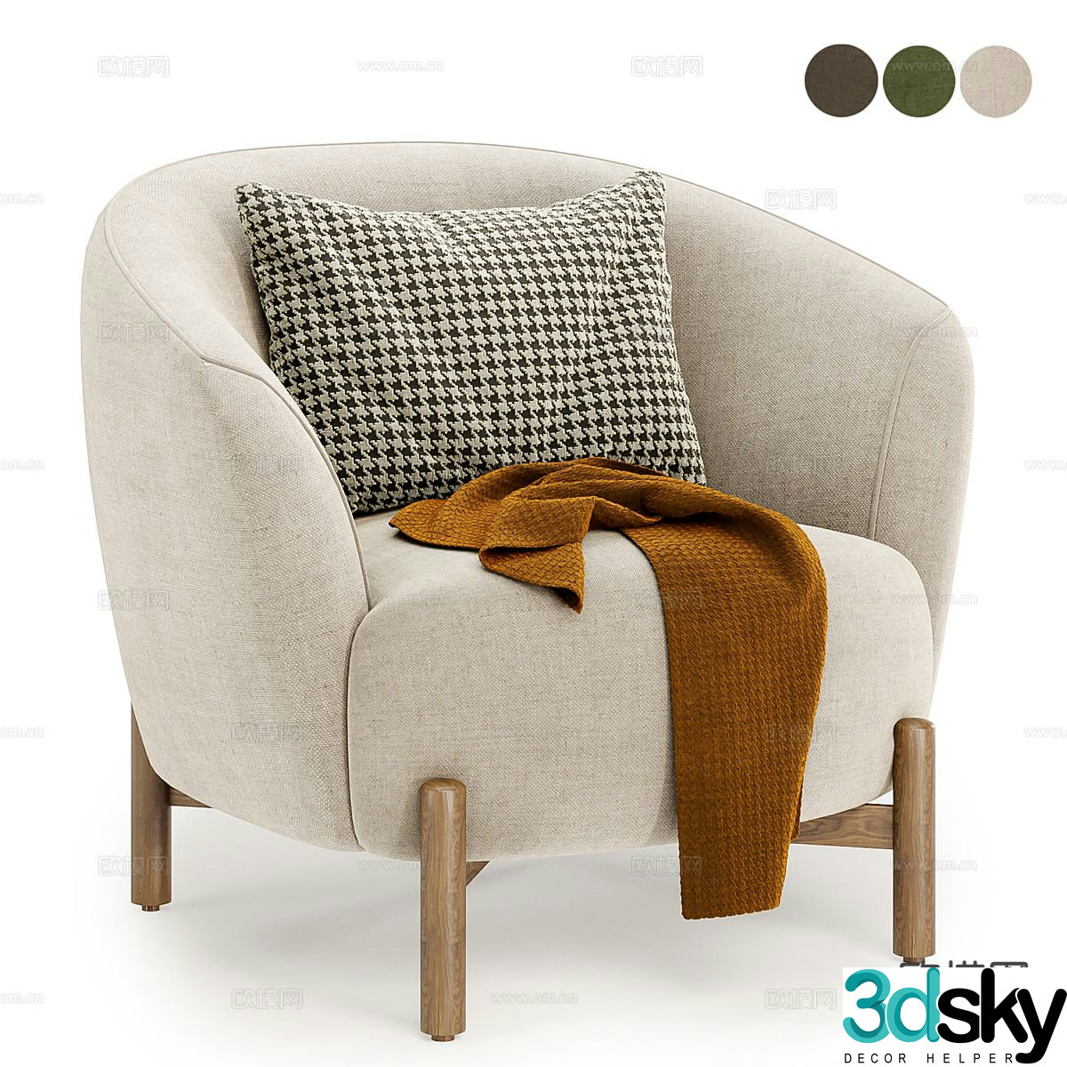 Sofa chair leisure chair armchair 3d model