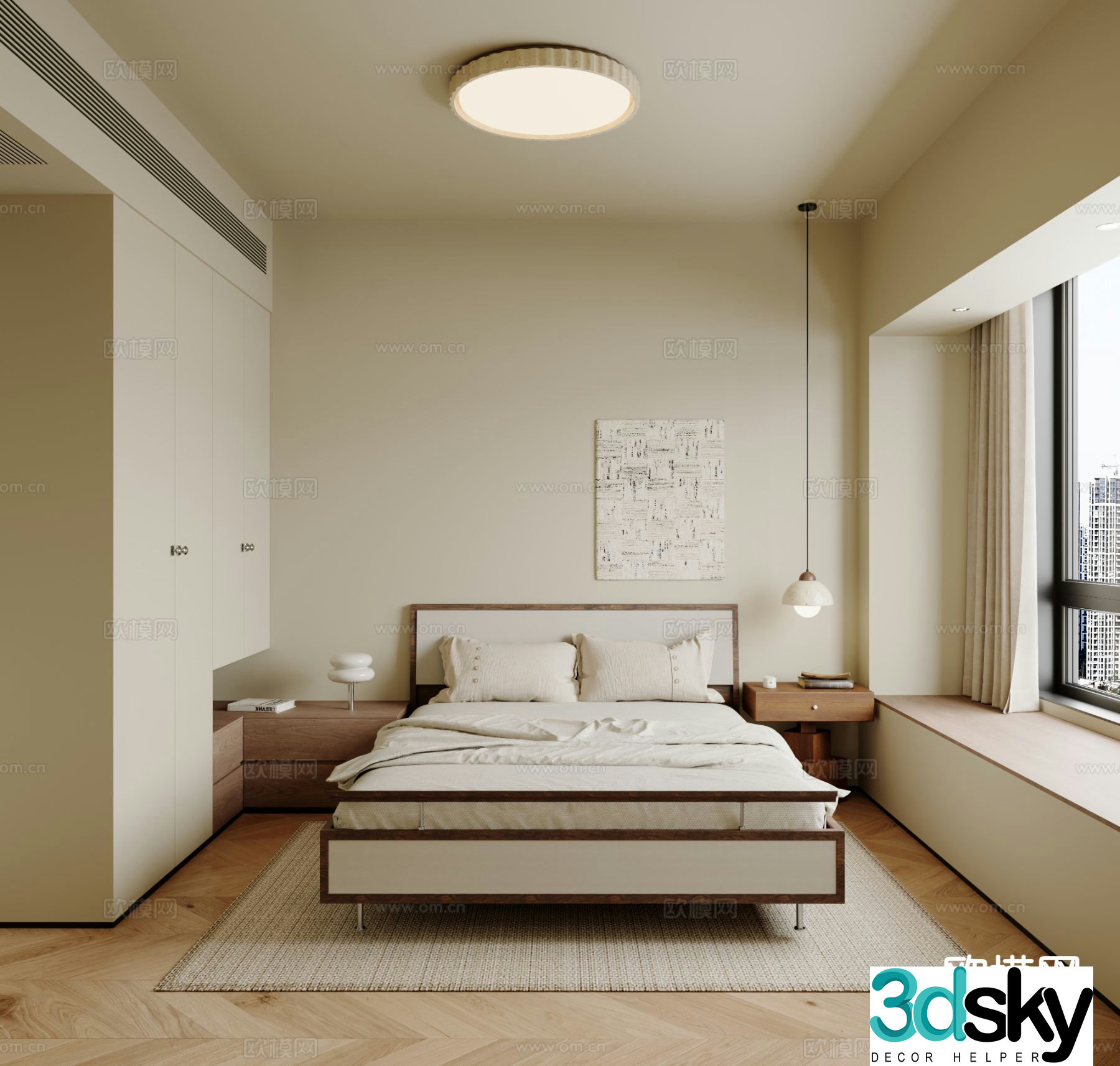 Medieval style bedroom second bedroom 3D model