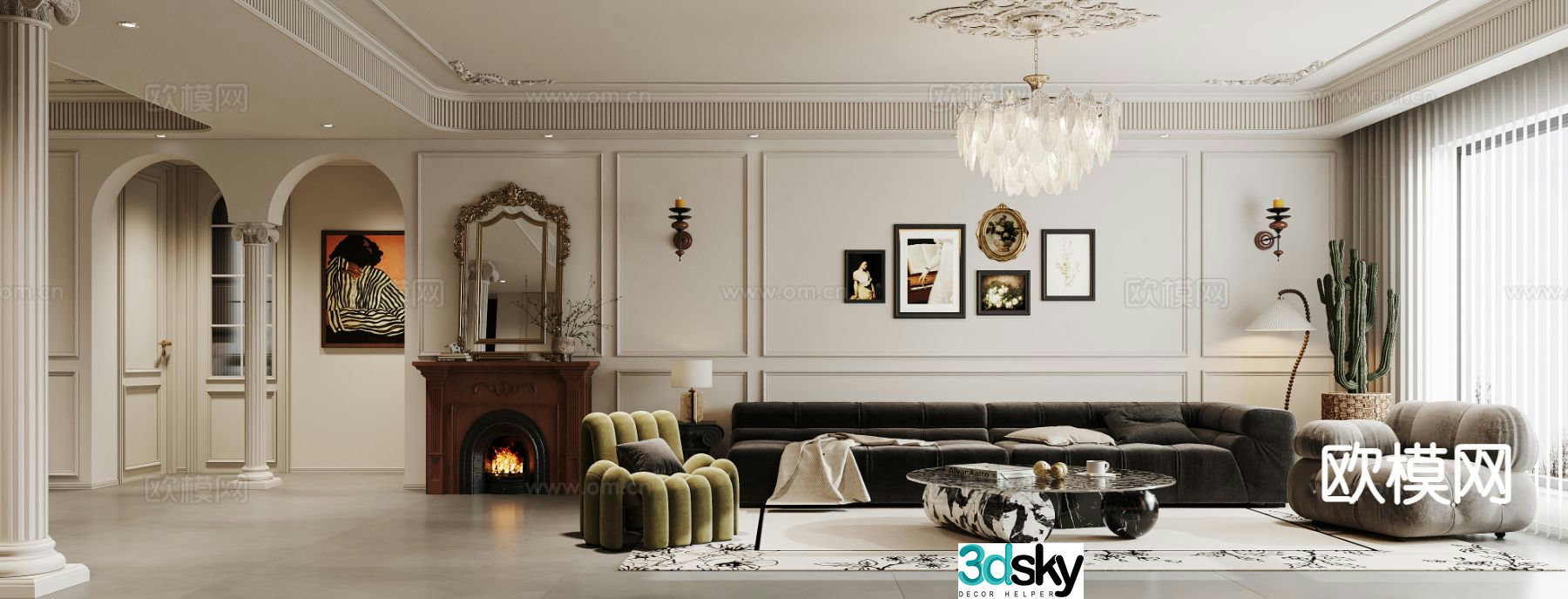 French restaurant 3d model