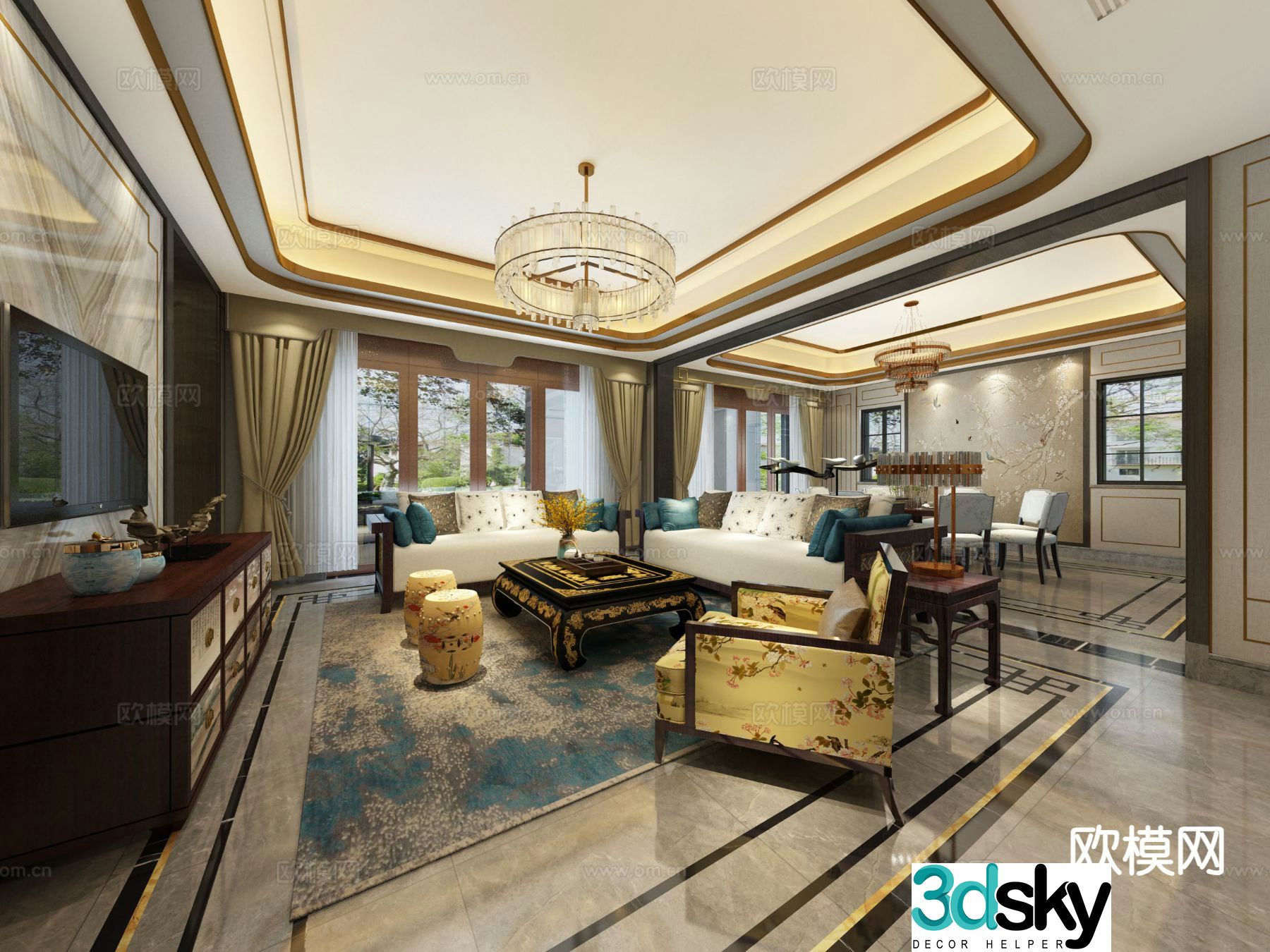 New Chinese restaurant 3D model
