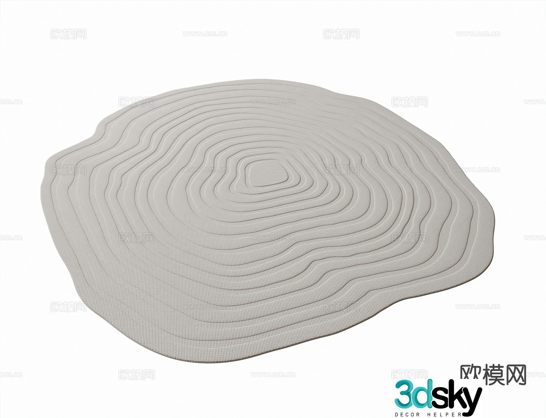 Modern shaped carpet 3d model