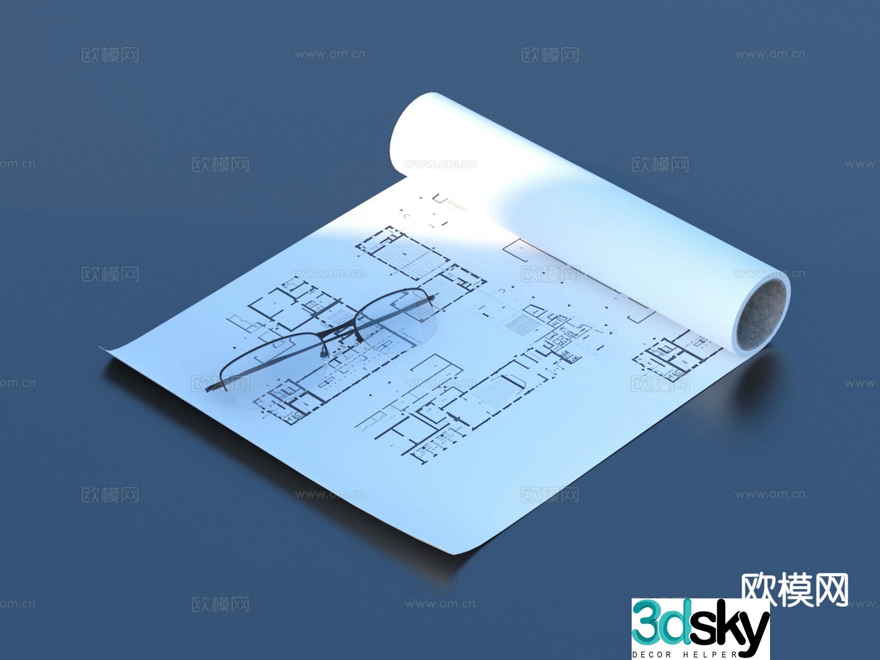 Glasses drawings design drawings paper paper 3d model