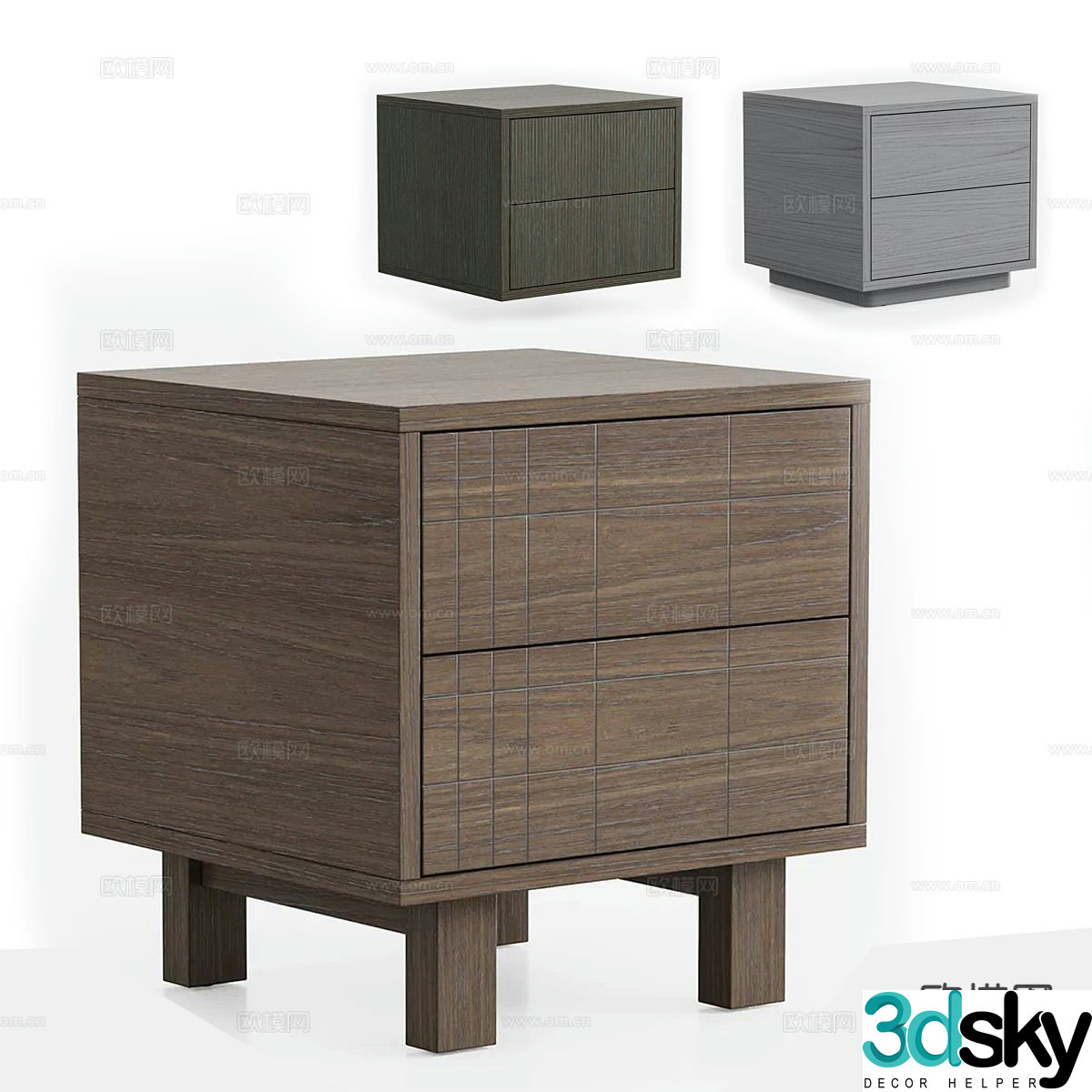 Modern bedside table 3d model