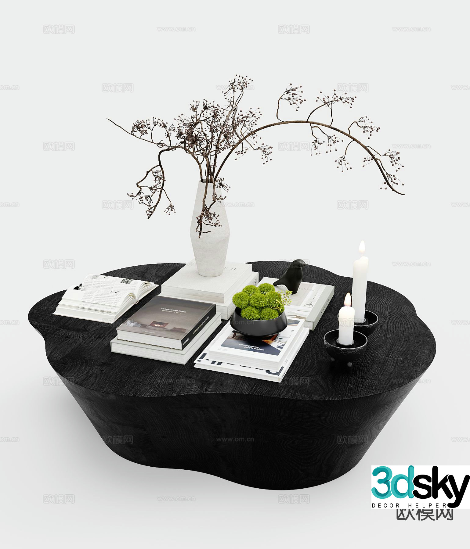 Modern special-shaped coffee table 3D model
